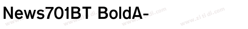 News701BT BoldA字体转换
